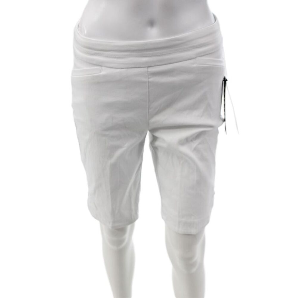 Tribal Womens Bermuda Shorts White Pull On Rayon Size 0